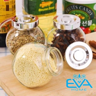 Bộ 3 Hũ Đựng Gia Vị Thuỷ Tinh 380 Ml Đáy Nghiêng Nắp Nhiều Màu