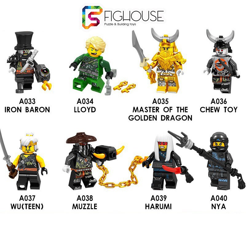 Xếp Hình Minifigures Các Nhân Vật Ninjago Phantom - Đồ Chơi Lắp Ráp non-lego A033-040 [B4]