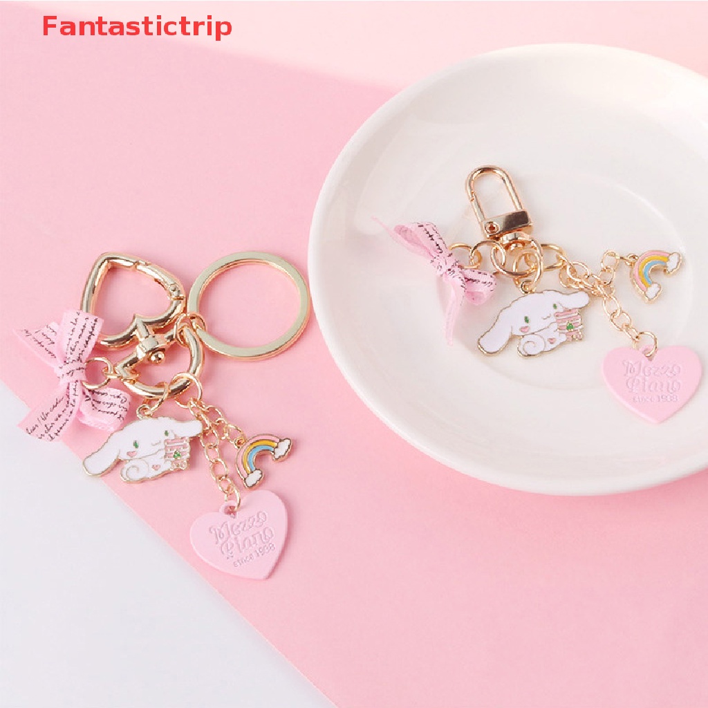 [Fantastictrip] Móc Khóa Xe Hơi / Túi Xách / Móc Khóa Hình Mưa Màu Hồng Dễ Thương Mới