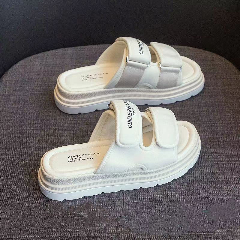 Giày Sandal Đế Dày 5cm Cột Dây Chống Mài Mòn Thoáng Khí Phong Cách Hàn Quốc Thời Trang Mùa Hè 2022 Cho Nữ