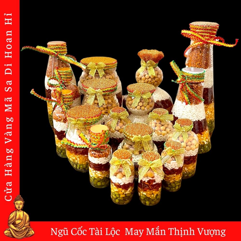 Ngũ Cốc Tài Lộc Phong Thủy May Mắn Thịnh Vượng - Loại Size Lớn - Cửa Hàng Sa Di Hoan HỈ
