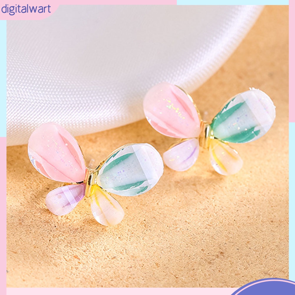 Khuyên Tai Hình Cánh Hoa Và Bướm Nhiều Màu Dành Cho Nữ