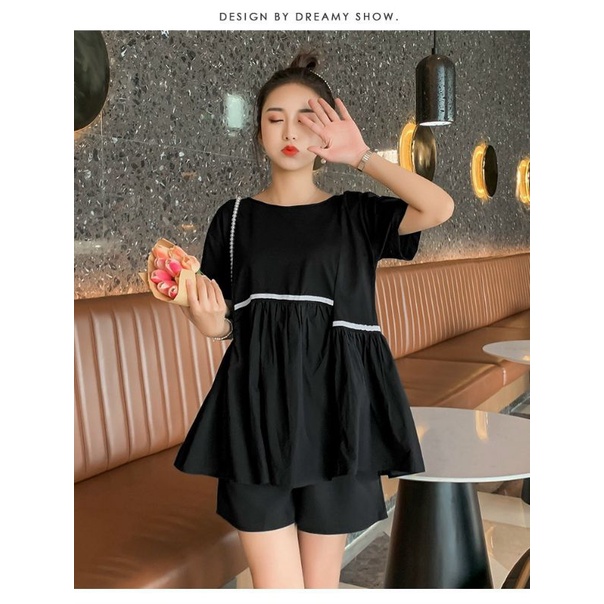 Bộ Sooc bầu hàng thiết kế viền đẹp D5