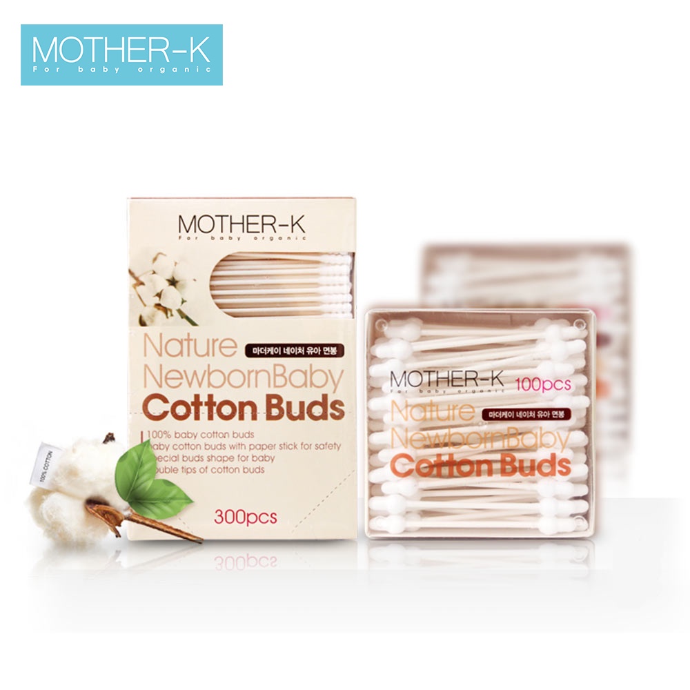 TĂM BÔNG SƠ SINH MOTHER-K HÀN QUỐC MOTHERK (100 Cái)