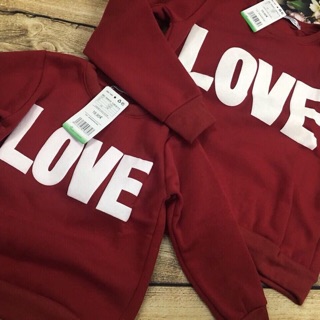 Set áo mẹ con love