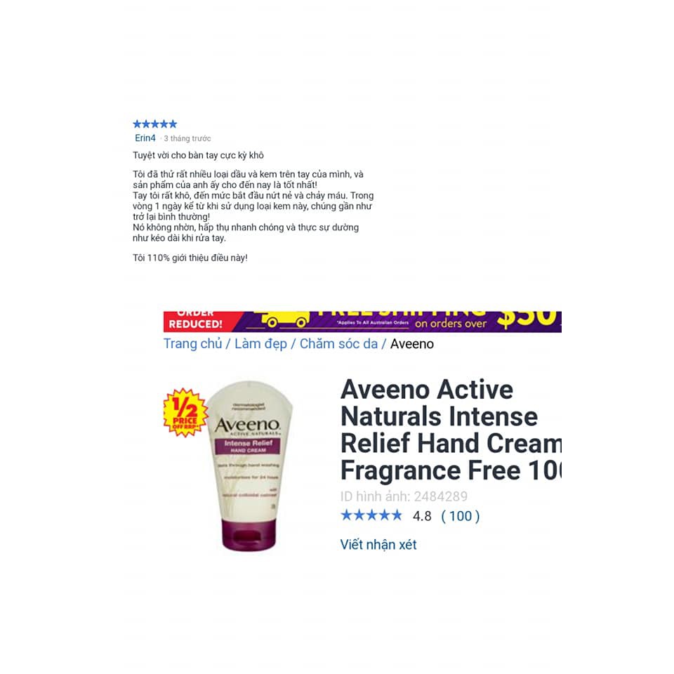 KEM DƯỠNG DA TAY AVEENO | BigBuy360 - bigbuy360.vn