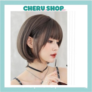 Tóc giả nữ đẹp ❤️❤️ FREESHIP ❤️❤️ nguyên đầu hiền hồ tặng kèm lưới tóc