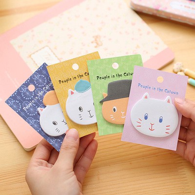 sổ note mèo thỏ đội mũ gấu dâu tây lotso stitch pooh N36 giấy ghi chú cute dễ thương