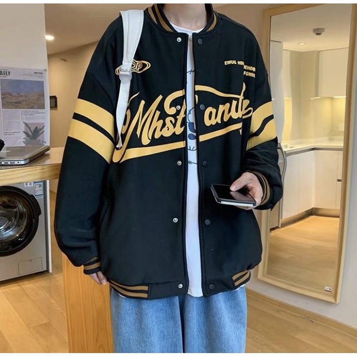 Áo Khoác Bomber Nam Nữ Ulzzang Form Rộng, Áo Khoác Nỉ Đôi Unisex Mùa Đông 2 Lớp Đẹp Giá Rẻ