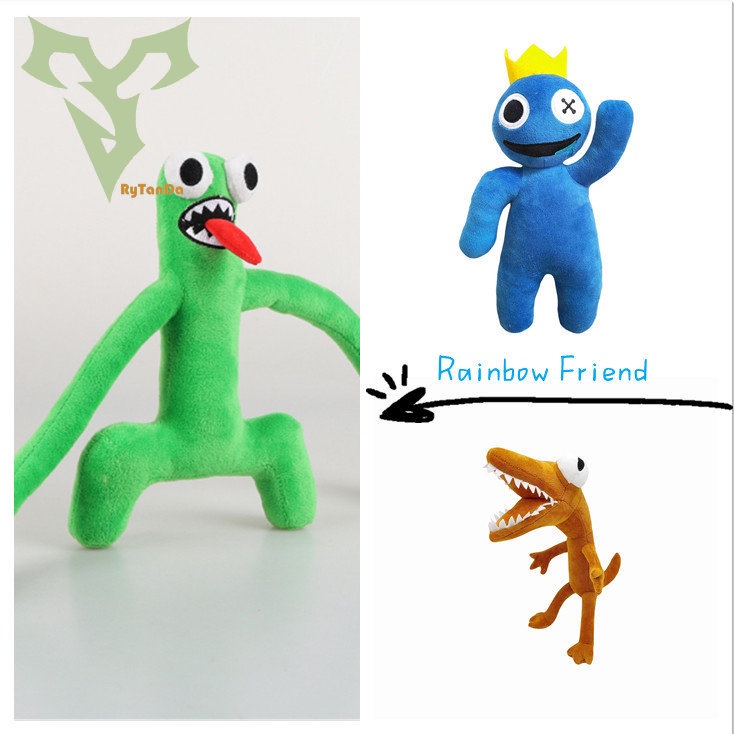 Búp Bê Nhồi Bông Trò Chơi Roblox Cầu Vồng Màu Xanh Dương / Xanh Lá / Nâu Trang Trí Nhà Cửa / Làm Quà Tặng Giáng Sinh