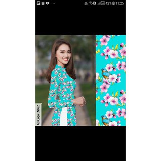 (HÀNG CÓ SẴN) 🌺BỘ SƯU TẬP ÁO DÀI HOA NHÍ LUA NHAT CO GIÃN CHỈ 151K,1 ÁO MAY SẴN.