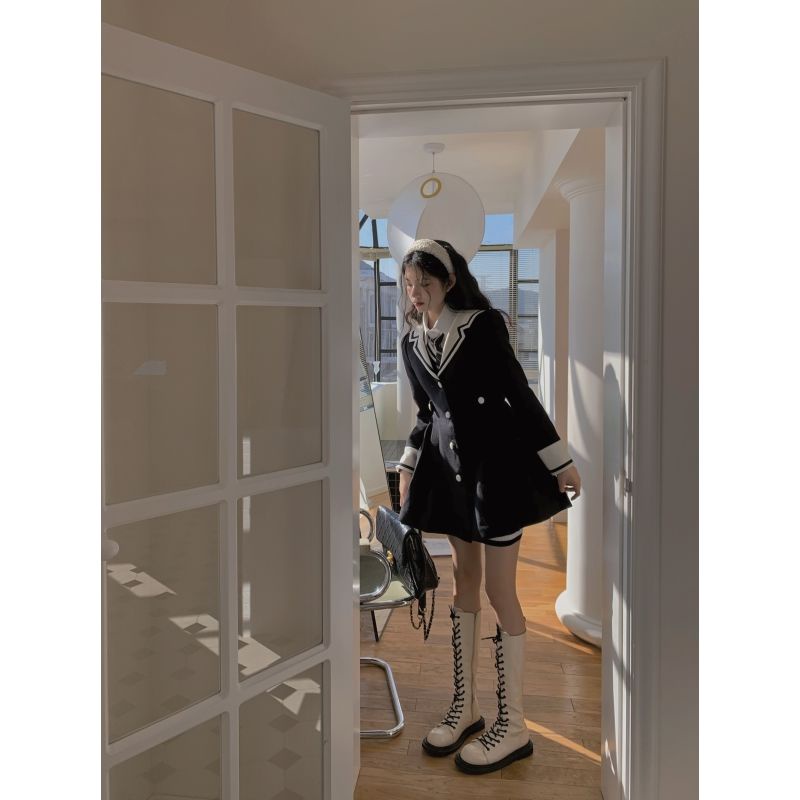 Áo Sơ Mi Len Ôm Eo Phong Cách Anh Quốc Thời Trang Mùa Xuân Cho Nữ