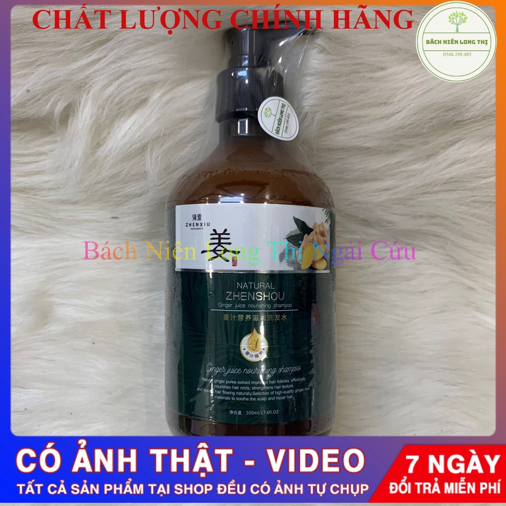 Dầu gội đầu thảo dược - Dầu Gội Gừng Tươi ngăn rụng tóc, mọc tóc-500ml
