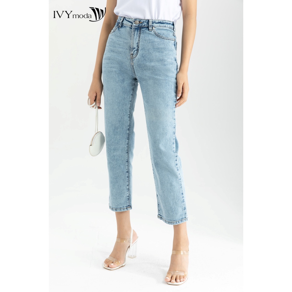 Quần jeans nữ bạc màu IVY moda MS 25B8026