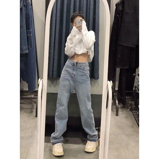 QUẦN JEANS SUÔNG CẮT LAI [ảnh thật 100%]