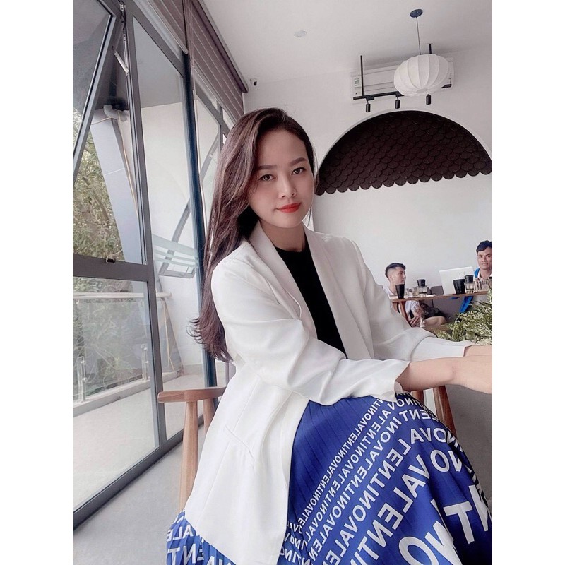 Áo vest blazers H&M màu trắng | BigBuy360 - bigbuy360.vn