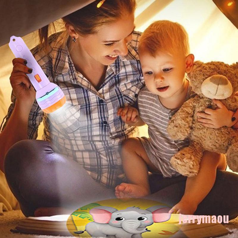 Đèn pin chiếu hình kể chuyện cho bé ngủ đồ chơi giáo dục sớm cho trẻ nhỏ