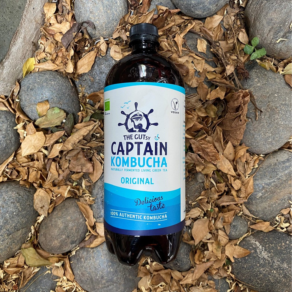 Date T10/22 - Trà dưỡng sinh Kombucha hữu cơ 1L The GUTsy Captain