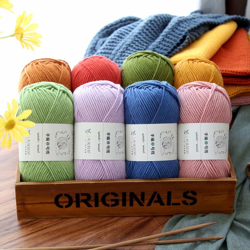 Len đan khăn mũ cuộn len acrylic đan móc Yaoh Wool 100gram