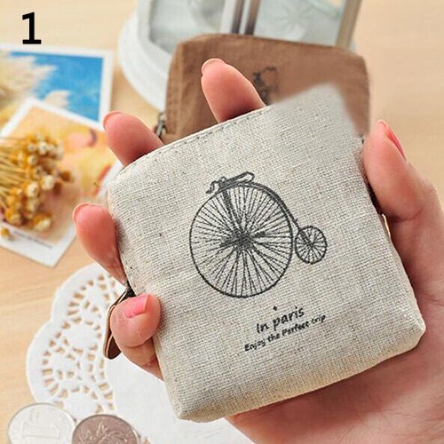 Ví đựng tiền xu chất Linen cho nữ