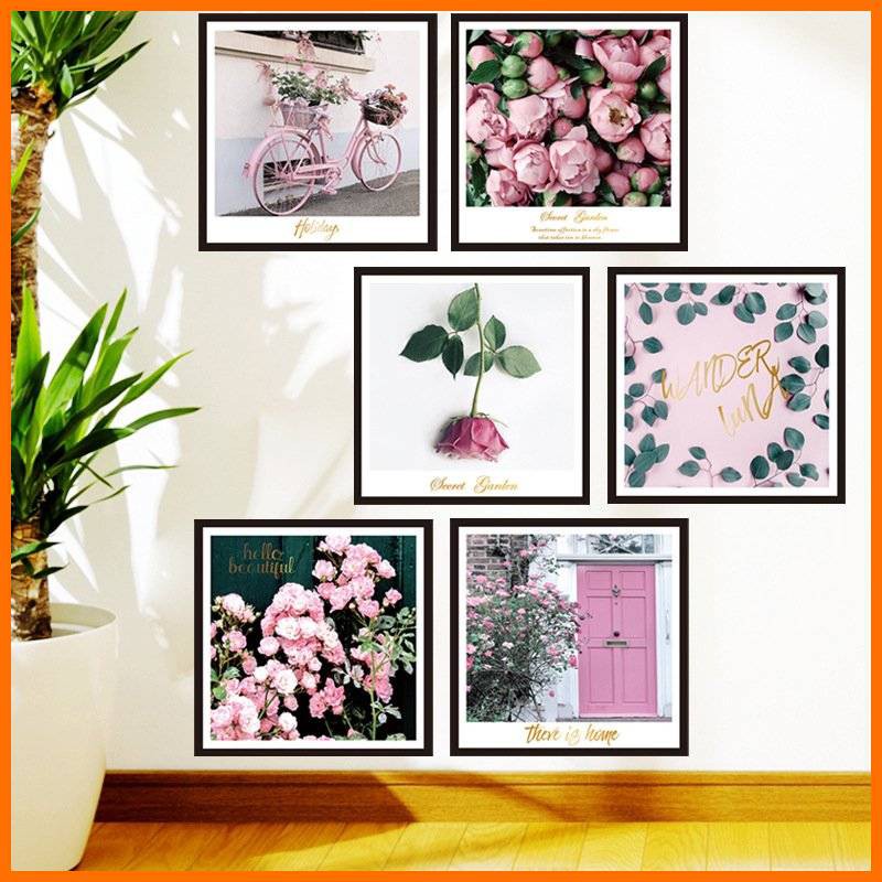 Decal dán tường decor khung ảnh mẫu hàn quốc trang trí phòng khách phòng ngủ