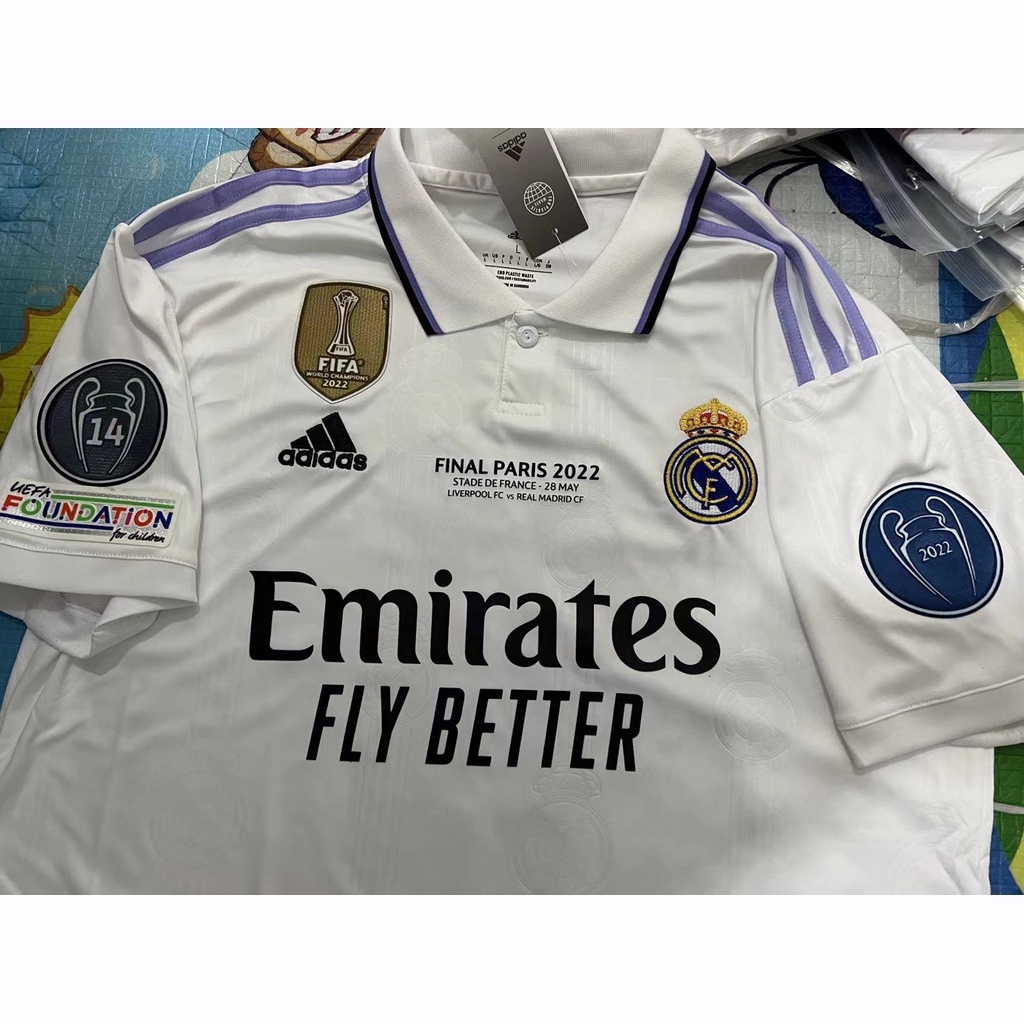 Áo Thun Thể Thao In Hình Logo Câu Lạc Bộ Real Madrid 2022