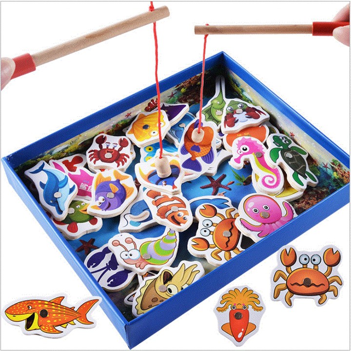 [FREESHIP HÀNG ĐẸP]Bộ câu cá thông minh 2 tầng-đồ chơi gỗ-nhựa-giải trí vui nhộn-tư duy-khéo léo cho tay-đồ chơi gỗ nhựa