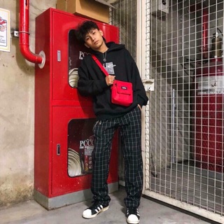 Plaid pants - Quần caro - Đen to