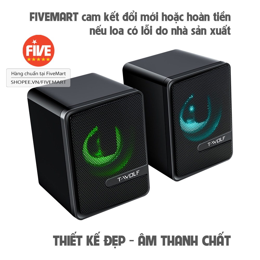 Loa vi tính có dây âm thanh 4D sống động thiết kế đẹp có LED ấn tượng