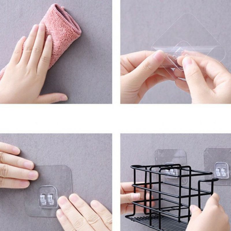 Kệ đựng bàn chải, kem đánh răng nhà tắm dán tường bằng sắt phun sơn tĩnh điện.