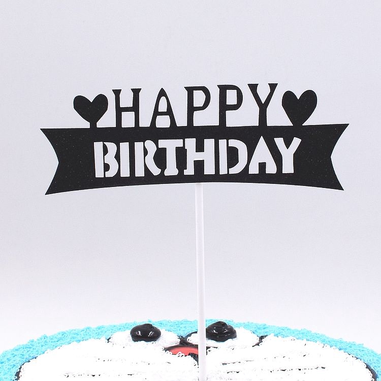 Topper HPBD biển dưới đen