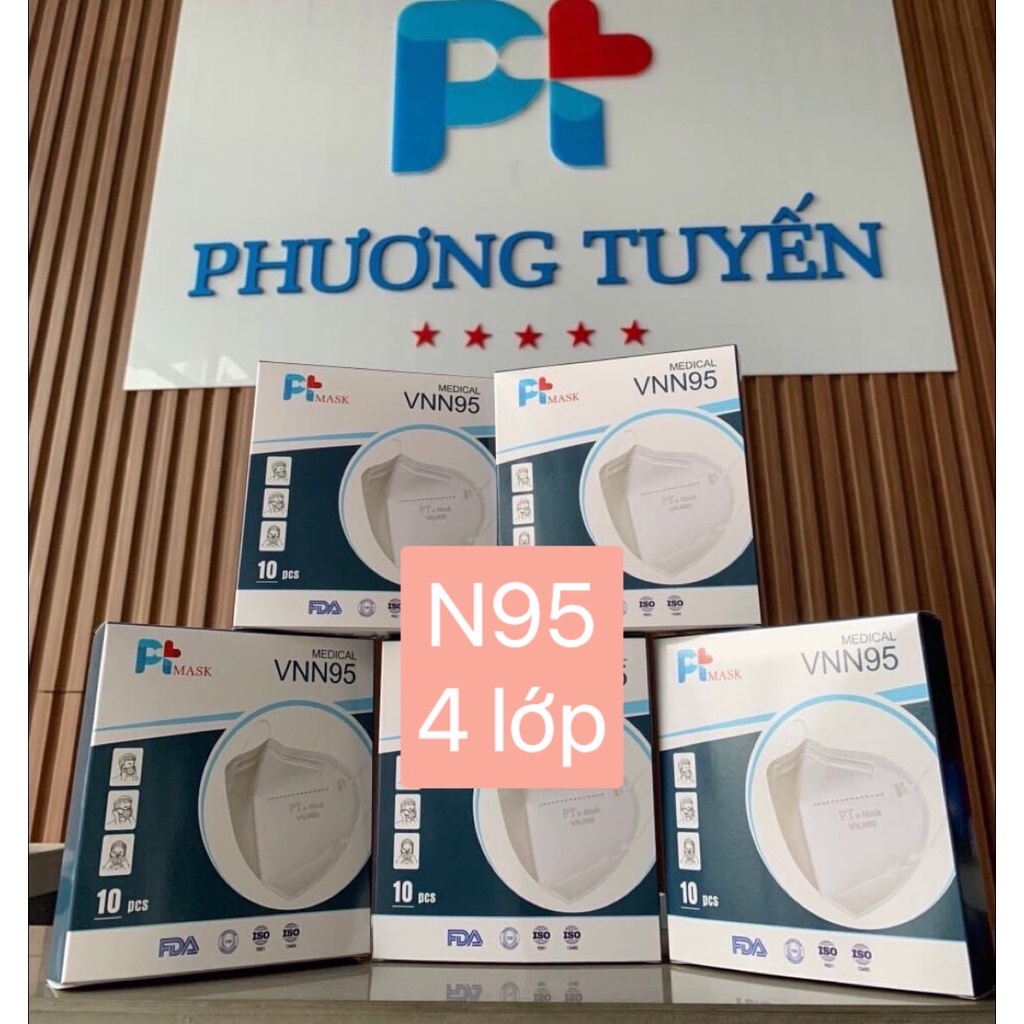 Hộp 10 Chiếc Khẩu trang N95 5 lớp kháng khuẩn Ptmask Thương Hiệu Cao Cấp | BigBuy360 - bigbuy360.vn