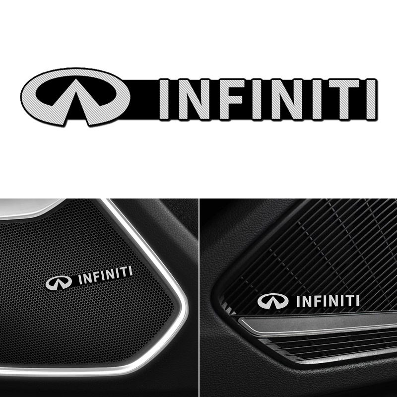 Set 4 Miếng Dán Trang Trí 3D Bằng Nhôm Cho Xe Hơi Infiniti FX35 Q50 Q30 ESQ QX50 QX60 QX70 EX JX35 G