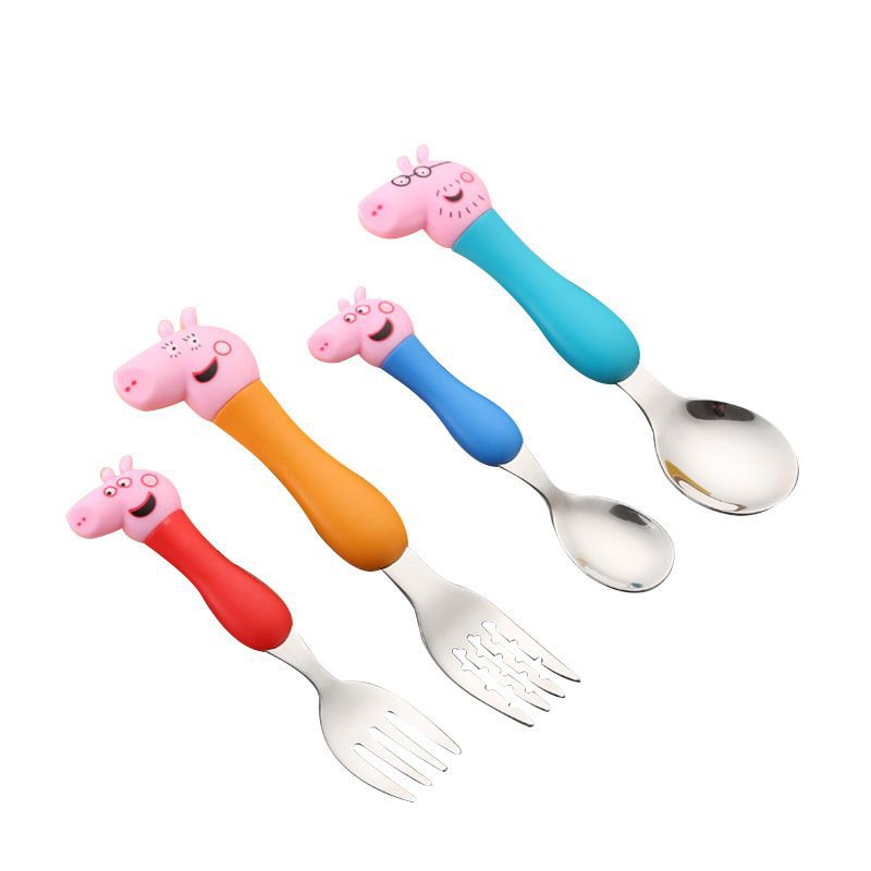 Bộ muỗng nĩa Pink pig cho bé,,,