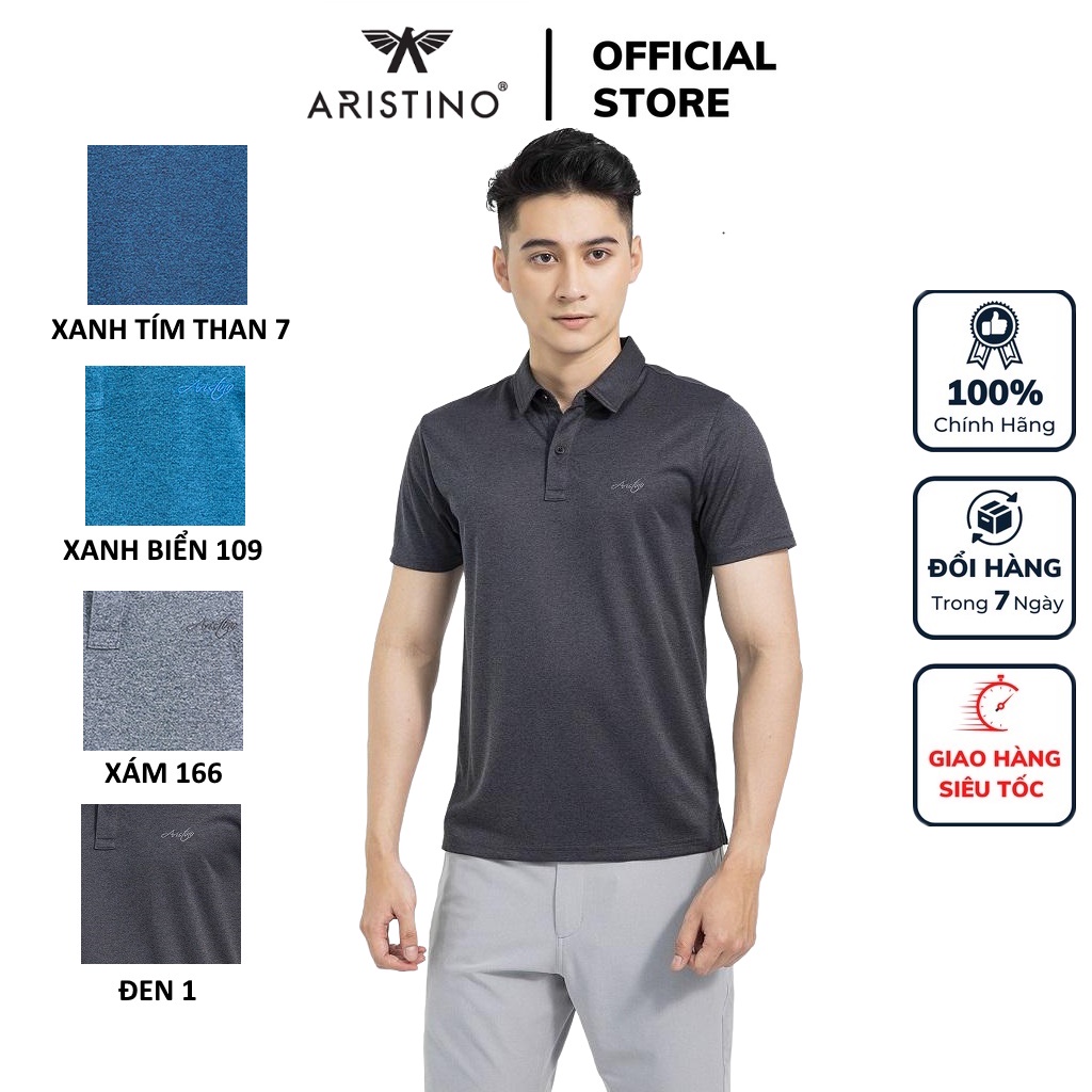 Áo thun polo nam chính hãng ARISTINO APS033S1 phông có cổ bẻ form regular fit 4 màu lựa chọn vải polyester thể thao