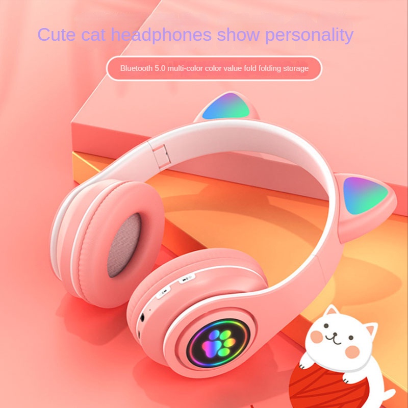 Tai Nghe Bluetooth Không Dây Gấp Gọn Hình Tai Mèo B39