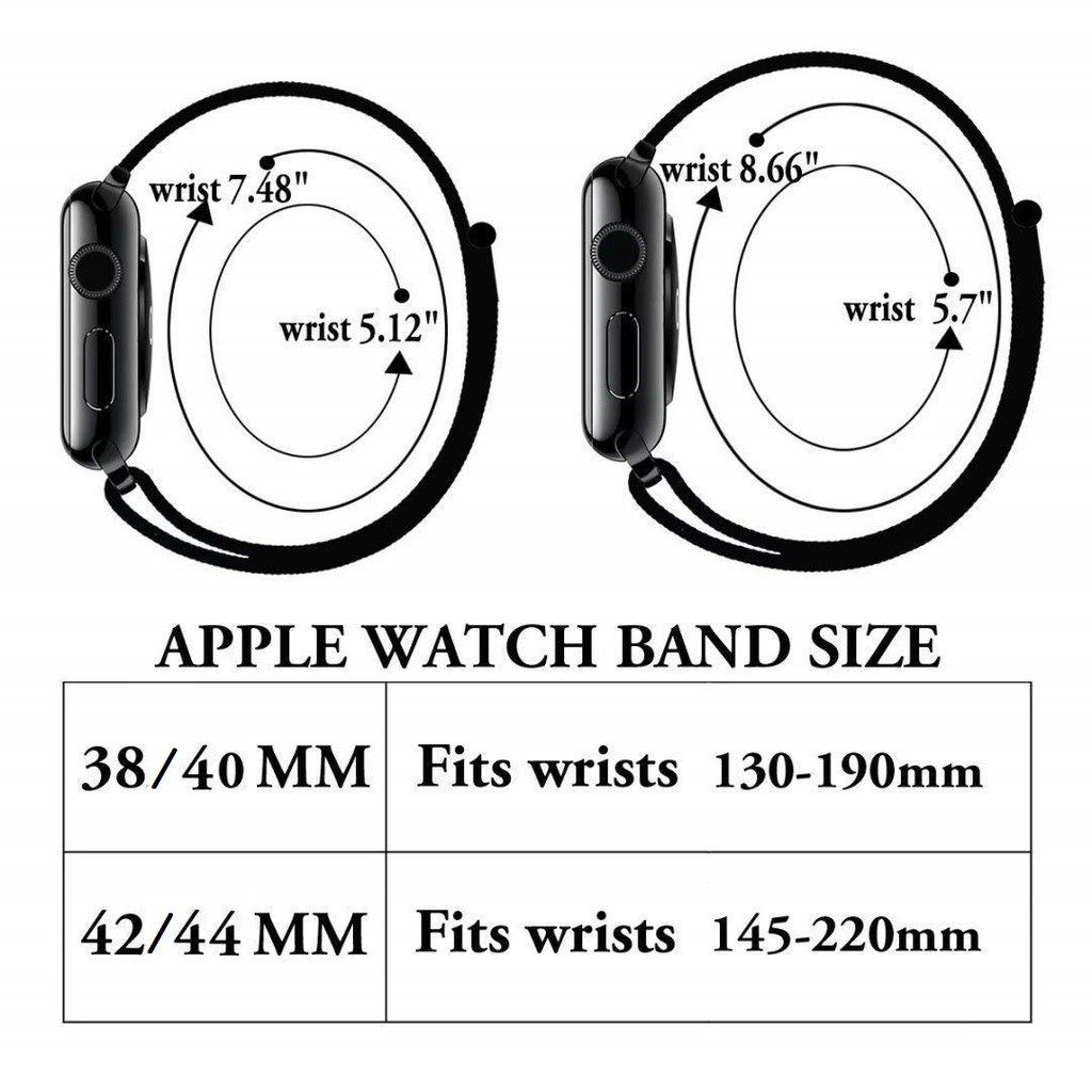 Dây đeo Apple Watch Strap 38/40mm 42/44mm Vòng nylon dệt mềm mại thoáng khí cho iWatch Series SE 6/5/4/3/2/1