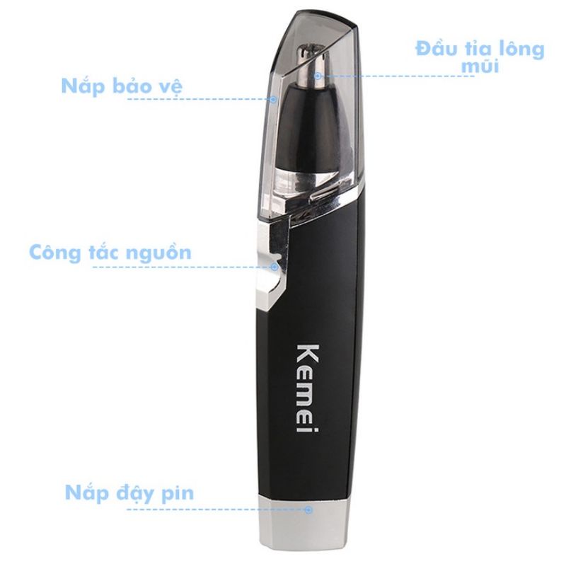 Máy Tỉa Lông Mũi Dùng Pin Tiện Lợi Kemei KM - 6512.