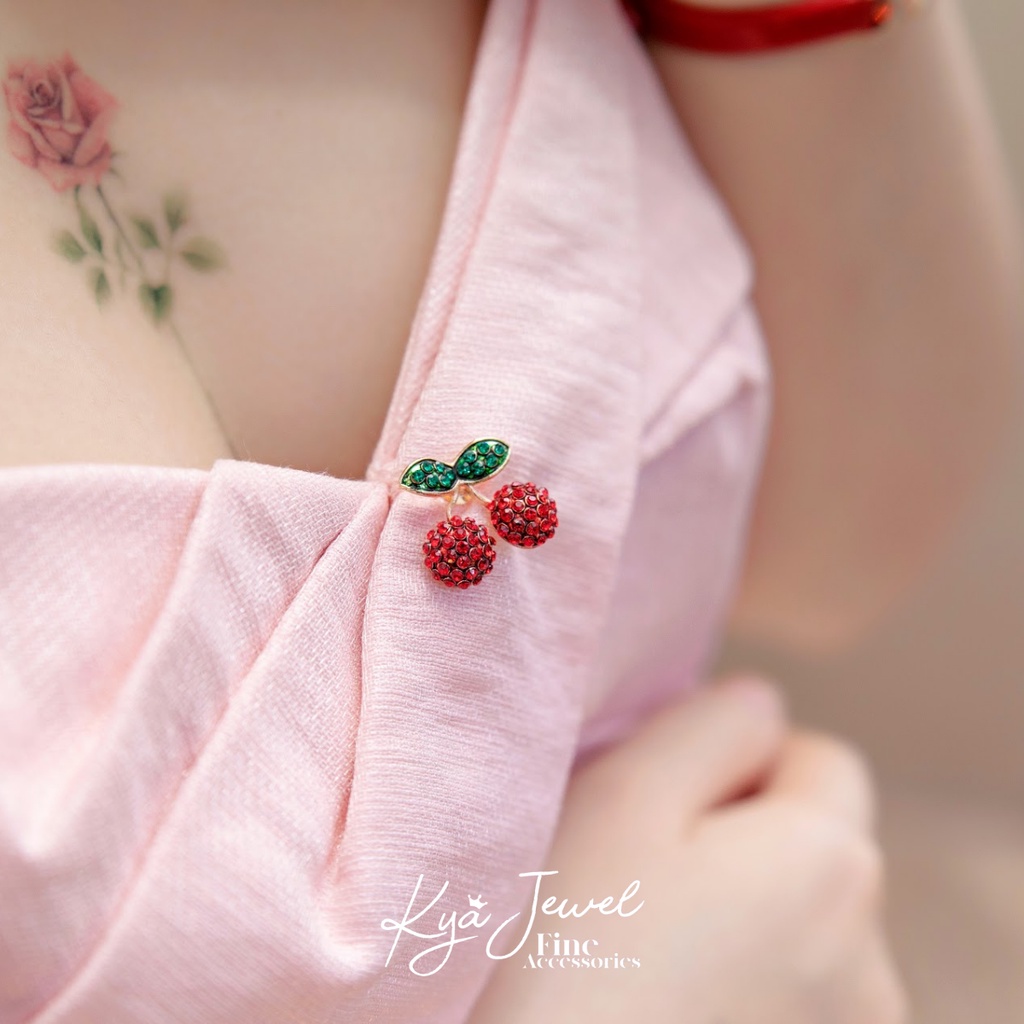 Pin Cài áo Kya Jewel cherry sang trọng