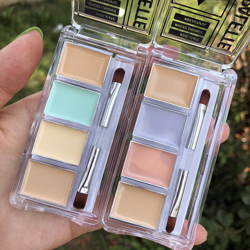 Kqtqk Kem che khuyết điểm bốn màu sắc che mụn tàn nhang và mụn trứng cá máu quầng thâm dưỡng ẩm tự nhiên | BigBuy360 - bigbuy360.vn