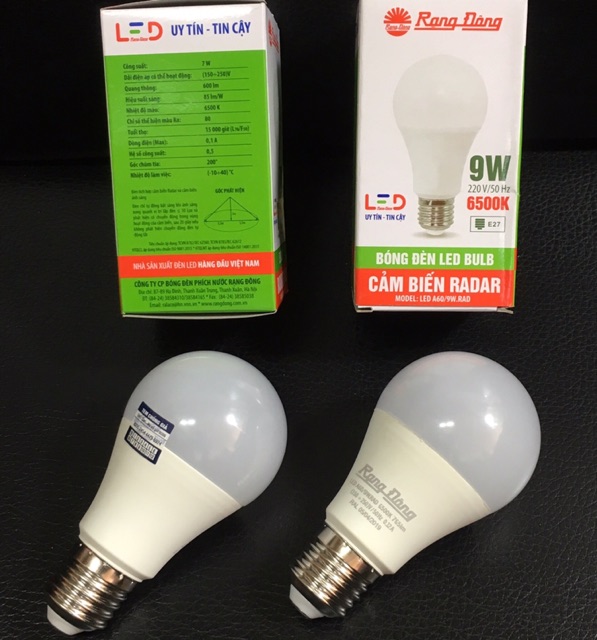 Bóng đèn led tròn cảm biến Rạng Đông 7w hoặc 9w