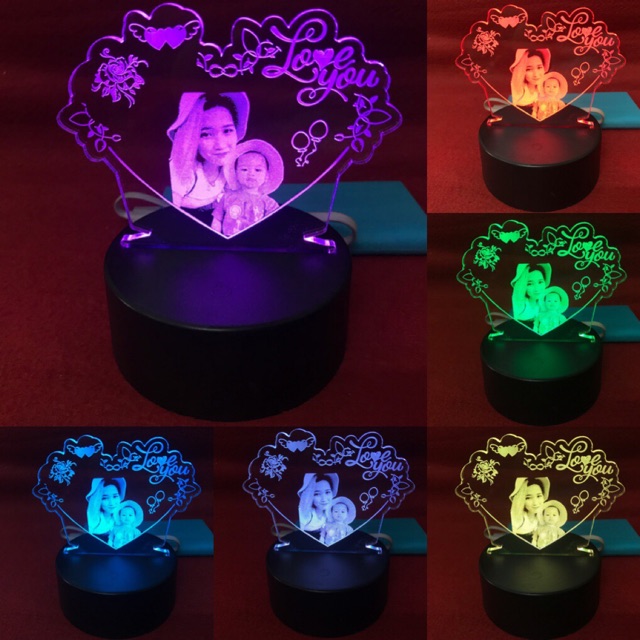 Đèn ngủ 3d led, quà tặng khắc hình ảnh theo yêu cầu