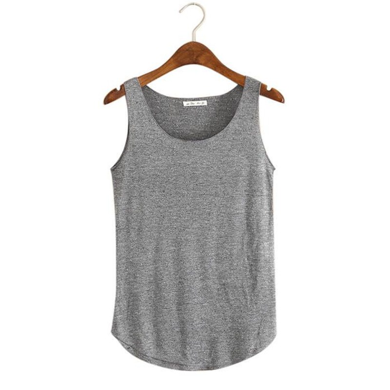 Áo Tank Top Cotton Cổ Tròn Dáng Rộng Thiết Kế Hợp Thời Trang