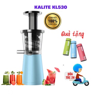 Máy ép chậm Kalite kl530, máy ép trái cây mini, ép hoa quả chậm kiệt nước, chính hãng Kalite + Quà tặng ba bình nước