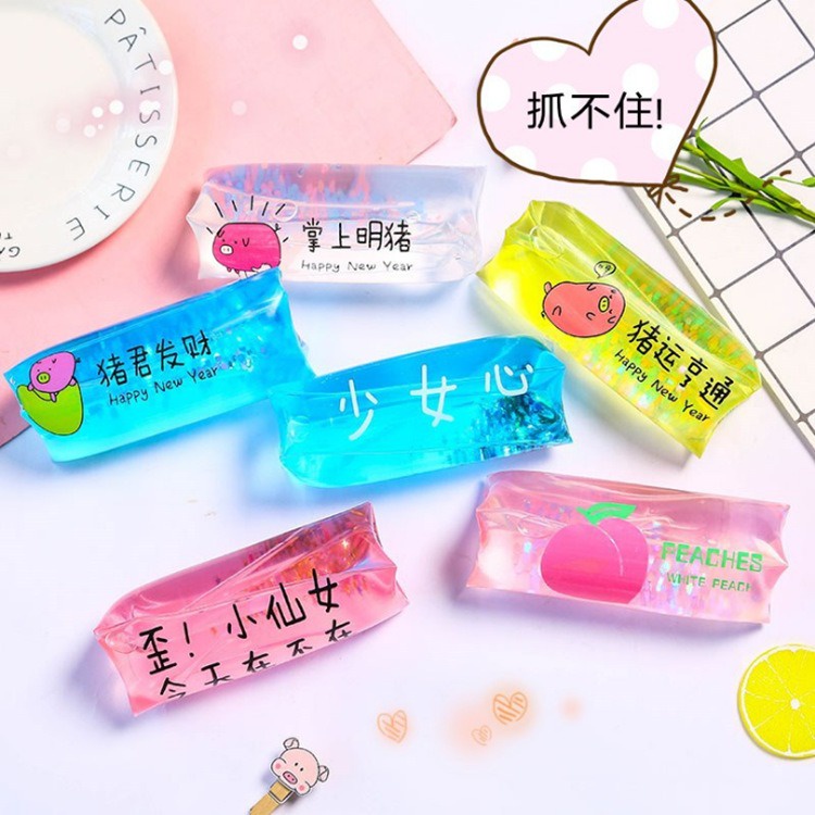 Đồ chơi TÚI TRƯỢT Charm Sao Squishy Gudetama trơn tuồn tuột trượt đố anh bắt được em bóp vui giải tỏa căng thẳng