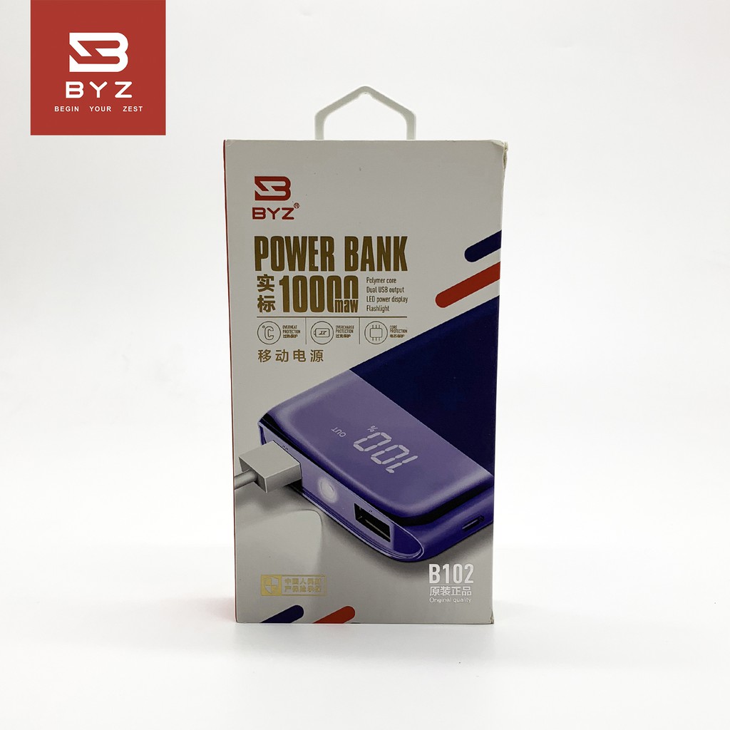 Sạc Dự Phòng BYZ B102 10.000mah [ Bảo Hành 1 Tháng]