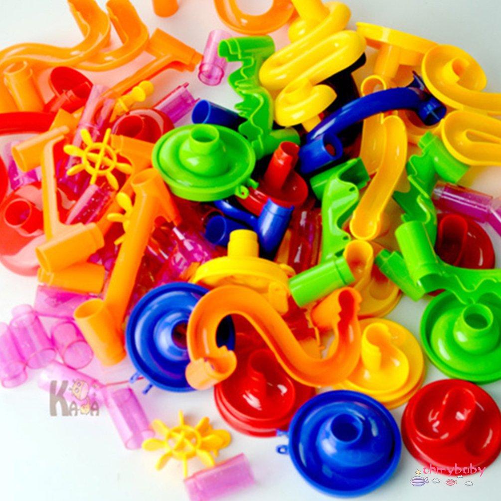 【OMB】 Marble Run Race Coaster Set Run Railway Toys Construction Building Blocks Set