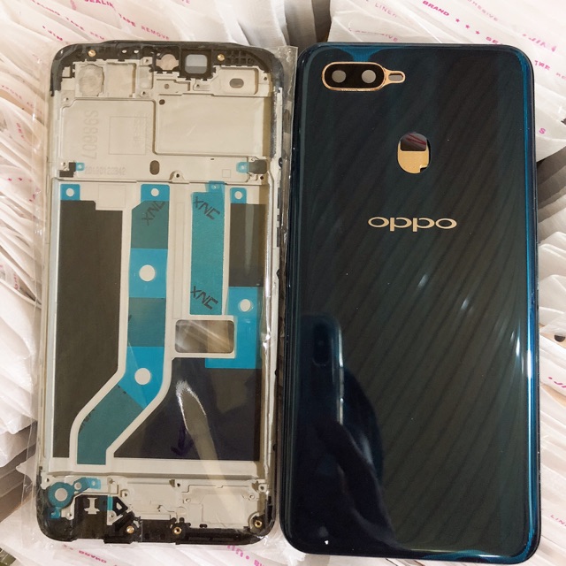 Vỏ điện thoại oppo A5s ( vỏ + xương) xanh