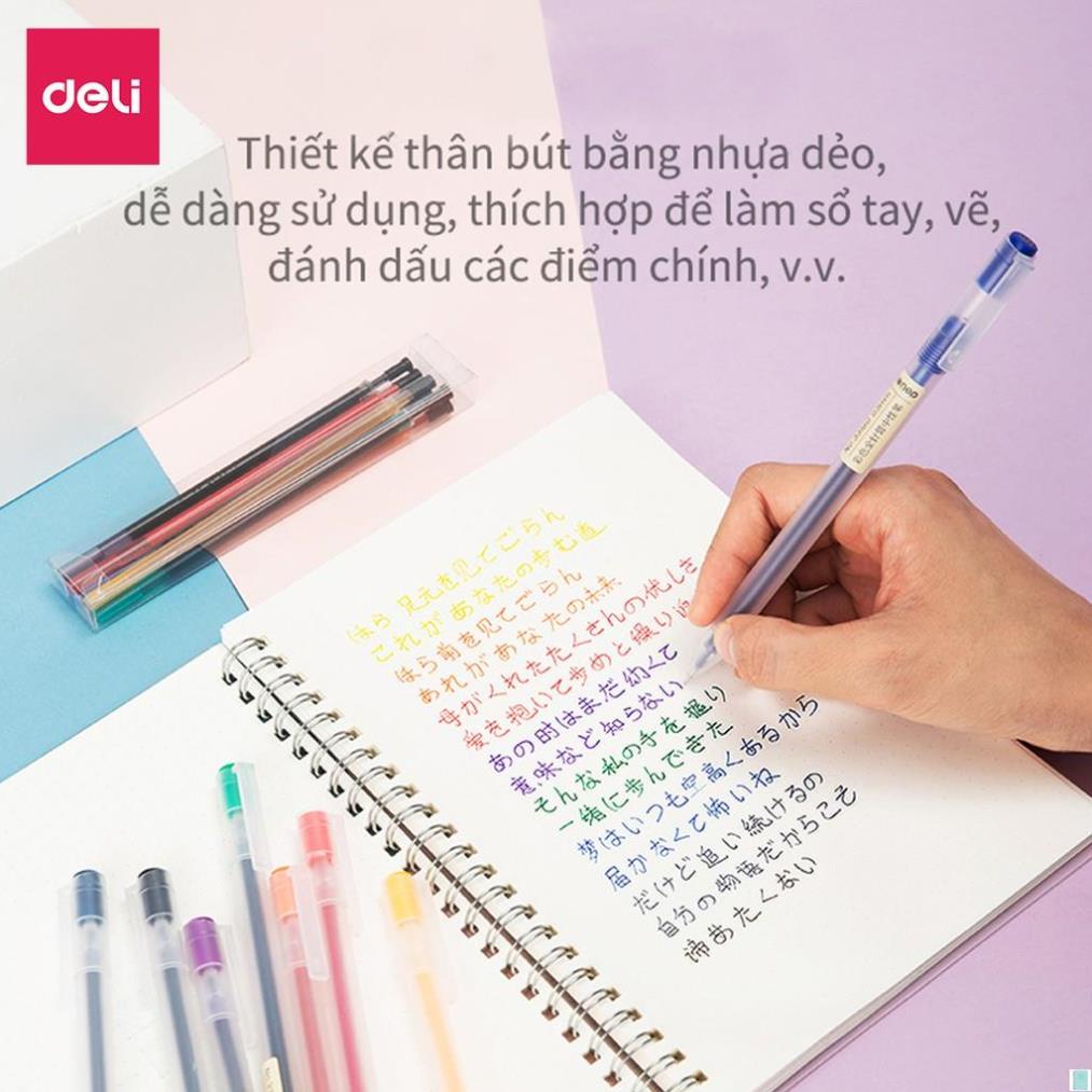 Bút mực gel 0.5mm nhiều màu cute nắp đậy dùng để viết calligraphy trang trí sổ dễ thương nét chữ đẹp cao cấp  A119 .