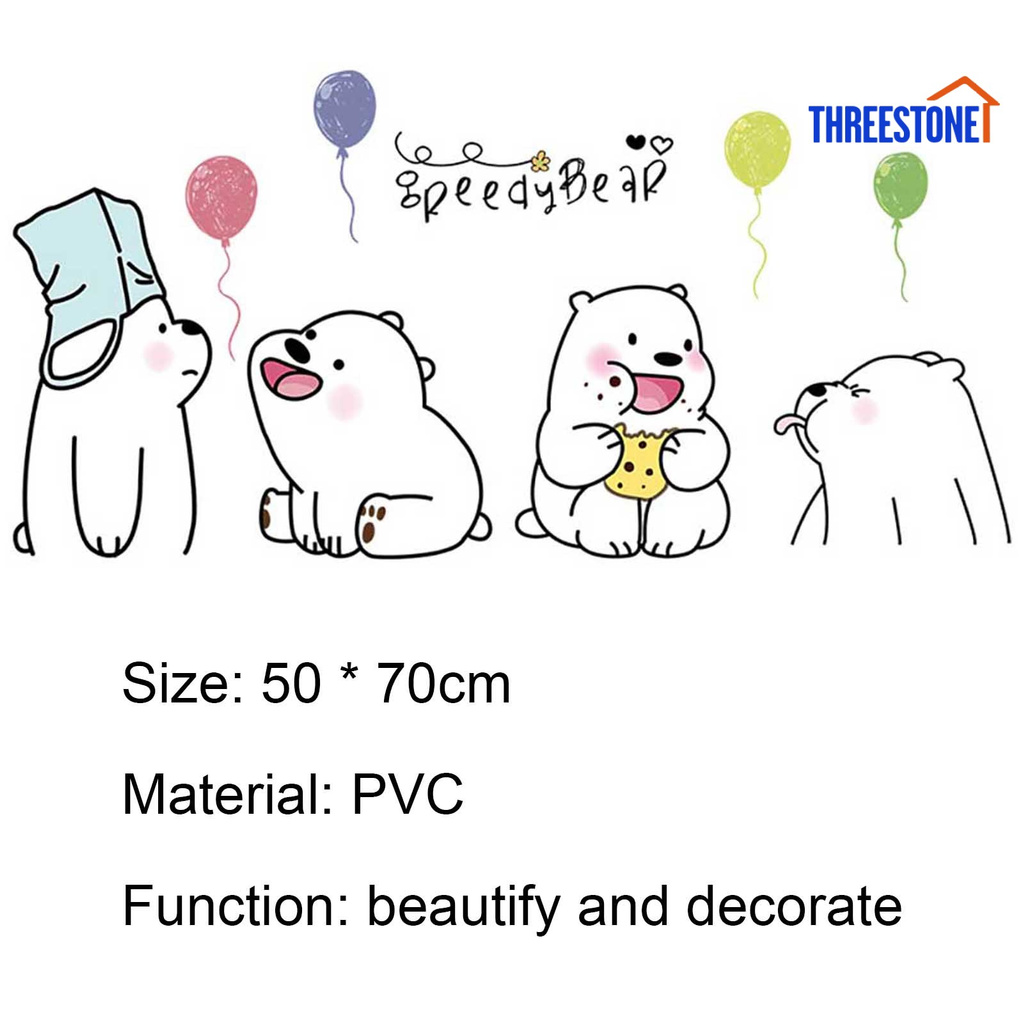 Giấy dán tường hình gấu Rilakkuma dễ thương có thể tháo gỡ trang trí phòng bé | BigBuy360 - bigbuy360.vn